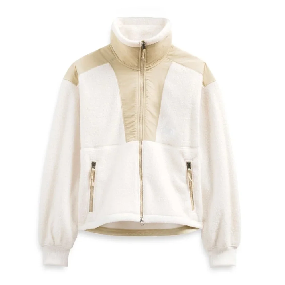 The North Face Sherpa Denali Fleece Zip-Up Funnel Neck Jacket (Gardenia White) - Picture 1 of 16